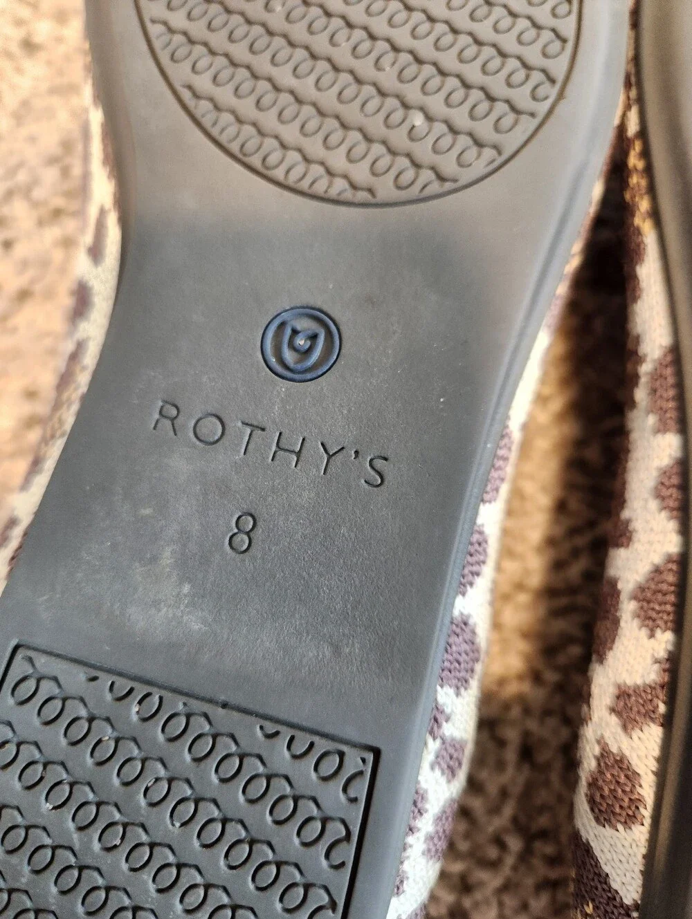 Rothy’s Mocha Spot The Loafer Flats Women’s Size 8